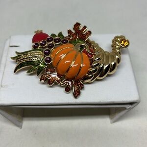 SALE!  Beautiful Bob Mackie cornucopia pin